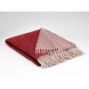 Merino Wool Throw Blanket Wine Reversible
