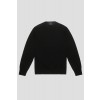 Merino Wool Crew Neck Sweater - Black