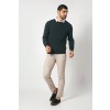 Merino Wool Crew Neck Sweater - Hunter Green