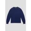Merino Wool Crew Neck Sweater - Navy
