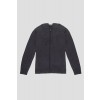 Merino Wool Full Zip Hoodie Sweater - Charcoal