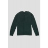 Merino Wool Full Zip Hoodie Sweater - Hunter Green