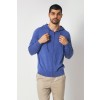 Merino Wool Full Zip Hoodie Sweater - Sky Blue