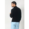 Merino Wool Quarter Zip Sweater - Black