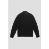 Merino Wool Quarter Zip Sweater - Black