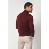 Merino Wool Quarter Zip Sweater - Burgundy