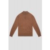 Merino Wool Quarter Zip Sweater - Camel