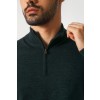 Merino Wool Quarter Zip Sweater - Hunter Green