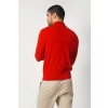 Merino Wool Quarter Zip Sweater - Red