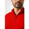 Merino Wool Quarter Zip Sweater - Red