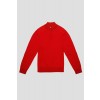 Merino Wool Quarter Zip Sweater - Red