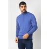 Merino Wool Quarter Zip Sweater - Sky Blue