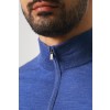 Merino Wool Quarter Zip Sweater - Sky Blue