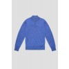 Merino Wool Quarter Zip Sweater - Sky Blue