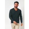 Merino Wool V-Neck Sweater - Hunter Green