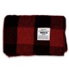 Minus33 White Mountain Woolen Camp & Picnic Wool Blanket - Red and Black Plaid