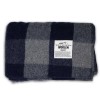 Minus33 White Mountain Woolen Camp & Picnic Wool Blanket - Gray and Blue Plaid