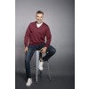 Merino Wool Sport V-Neck - Mulberry