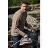 Raheen Tweed Roll Neck Mens Merino Wool Sweater - Oat