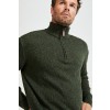 Belleek Troyer Mens Merino Wool Sweater - Green