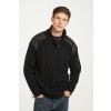 Greenwood Mens Cowlneck Wool Merino Wool Sweater - Black