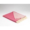 Raspberry Rose Reversible 100% Merino Lambswool Blanket