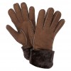 Sheepskin Cuff Gloves Brown