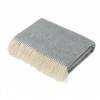 Shetland Pure New Wool - Herringbone Duck Egg - Throw Blanket - Bronte By Moon