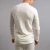 Merino Skins – Unisex Long Sleeve Crew Neck – White - - 100% Australian Merino Wool