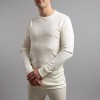 Merino Skins – Unisex Long Sleeve Crew Neck – White - - 100% Australian Merino Wool