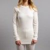 Merino Skins – Unisex Long Sleeve Crew Neck – White - - 100% Australian Merino Wool