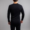 Merino Skins – Unisex Long Sleeve Crew Neck - Black - 100% Australian Merino Wool