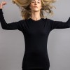 Merino Skins – Unisex Long Sleeve Crew Neck - Black - 100% Australian Merino Wool