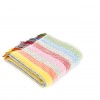 Tweedmill Stripe Rainbow Grey Wool Throw Blanket 150 x 183cms