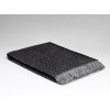 Graphite Herringbone Throw 100% Merino Lambswool Blanket