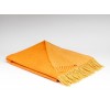 Orange and Mustard Reversible 100% Merino Lambswool Blanket