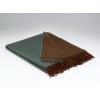 Dark Sage Reversible 100% Merino Lambswool Blanket
