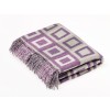 Double Square Lilac Wool Throw Blanket