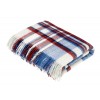 Lisbon Red/Blue Wool Throw Blanket