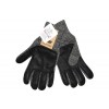 Women's Charcoal Rag Wool Glove With Deerskin  