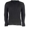 York Woolly Pully Crew Neck Wool Sweater, Black