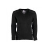 York Woolly Pully V-Neck Wool Sweater, Black
