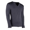 York Woolly Pully V-Neck Wool Sweater, Blue Grey