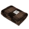 Minus33 White Mountain Woolen Camp & Picnic Wool Blanket - Brown and Tan Plaid