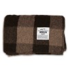 Minus33 White Mountain Woolen Camp & Picnic Wool Blanket - Brown and Tan Plaid