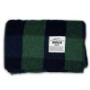 Minus33 White Mountain Woolen Camp & Picnic Wool Blanket - Green and Blue Plaid