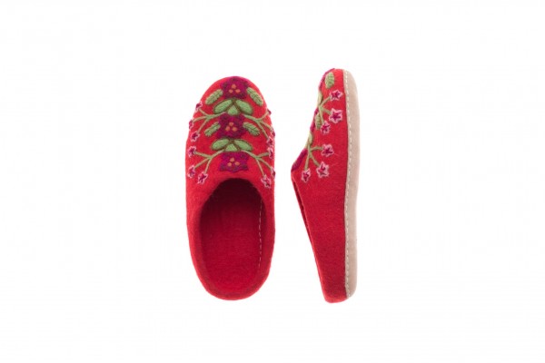 French Knot Felt Slippers