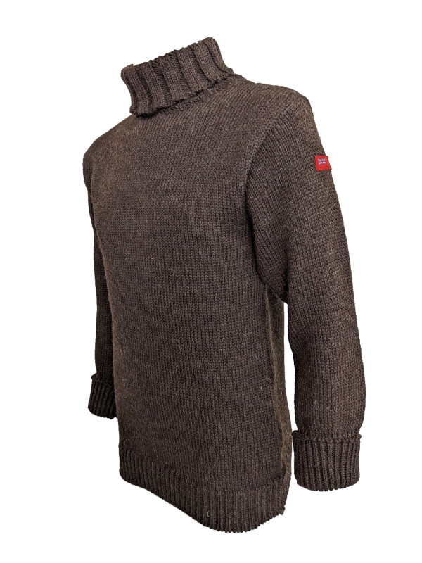 Grampian Undyed Wool Sweater Black Welsh