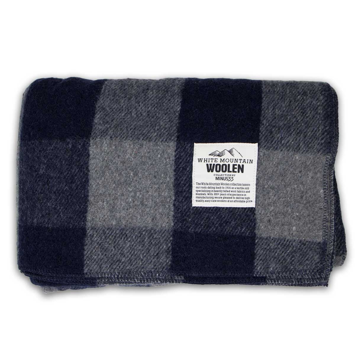 Minus33 Merino Wool Clothing White Mountain Woolen Camp Picnic Blanket